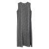 Tao Chuan laid-back and comfortable ~ Japanese-style casual cotton and linen retro checkered back buttoned sleeveless vest dress for women 2586 Item Picture